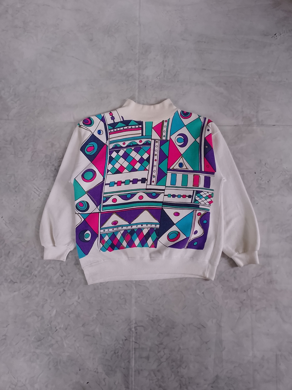 Vintage 90s Funky Geometric Abstract NORTHERN SPIRIT Crewneck - Picture 15 of 15